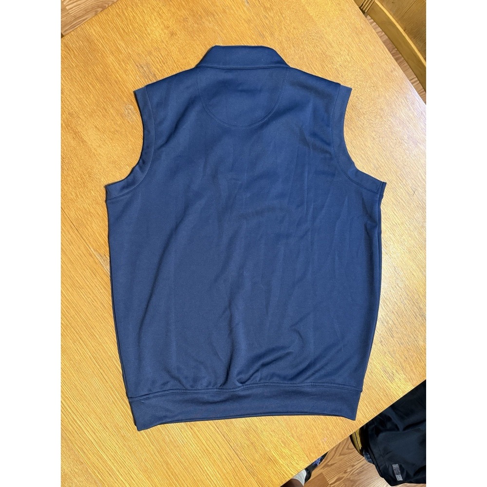 Pebble Beach Golf Vest Mens M Navy Performance Snap Pullover Logo Stretch - Picture 6 of 8